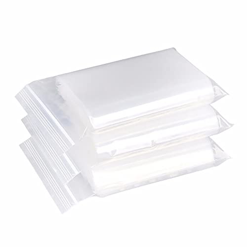 YOFADCI Wiederverschließbare Durchsichtigen Plastikbeutel, Starke Wiederverwendbare Zip-Lock-Tasche, Verdickung und Langlebig, Drücken um Schließen 17x25cm Gelten Küche Lagerung Schmuck 100PCS von YOFADCI