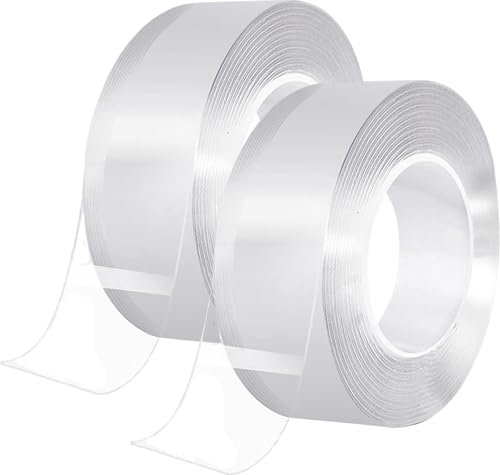 YOFASEN Doppelseitiges Klebeband Extra Stark Transparent - 3M Nano Double Sided Tape, Abnehmbar Spurlos Klebeband Doppelseitig Dünn für Teppich, Foto Wand, Küche, Zuhause, Auto oder Outdoor von YOFASEN