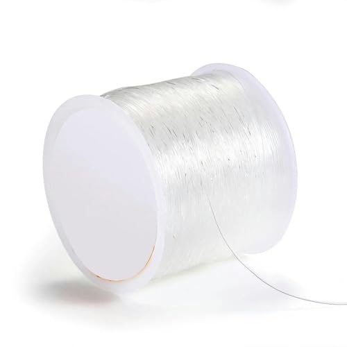 0,4–1,0 mm elastische Kordel, Perlenfaden, Stretchschnur, Faser-Bastelschnur zur Schmuckherstellung, DIY-Rocailles-Perlen, Perlenarmbänder, 0,6 mm, 100 m von YOGAES