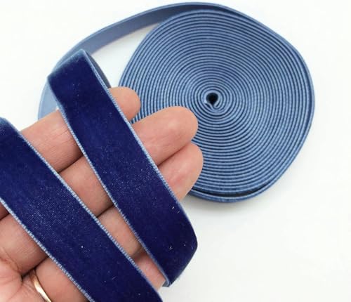 15/20/25/30/38 Samtband, Hochzeits- und Party-Dekoration, handgefertigtes Band zum Verpacken von Haarschleifen, DIY-Weihnachtsband-019-25 mm (5 Yards) von YOGAES