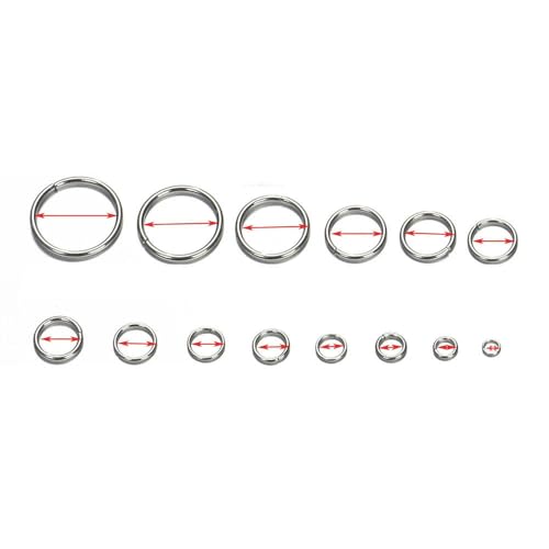 200 Stück/Los offene Biegeringe aus Edelstahl für Armbänder, Halsketten, Ohrringe, Anhänger, Verbindungsstücke zur Schmuckherstellung, Komponenten, Basteln, DIY-Edelstahl, 3 x 0,5 mm von YOGAES