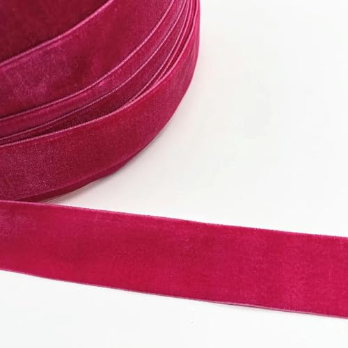 3–5 Yards 6 mm – 38 mm Farbe einseitiges Polyester-Samtband für Schleifen, Weihnachtsband, Partydekorationen-29–25 mm (5 Yards) von YOGAES