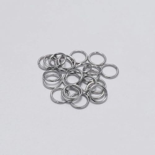 30–200 Stück 3–25 mm Edelstahl-Spaltring, offene Einzelschlaufen, Biegeringe, Verbindungsstücke für die Herstellung von DIY-Schmuckstücken, Zubehör-0,9 x 8 mm, 200 Stück von YOGAES