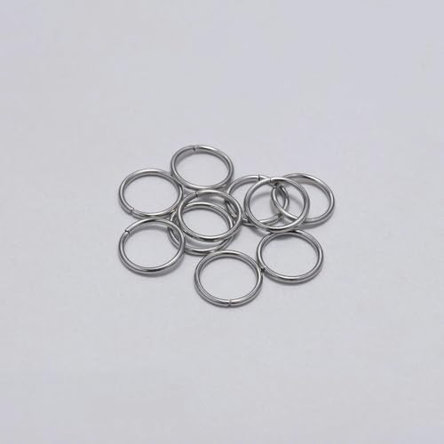 30–200 Stück 3–25 mm Edelstahl-Spaltring, offene Einzelschlaufen, Biegeringe, Verbindungsstücke für die Herstellung von DIY-Schmuckstücken, Zubehör-1,0 x 10 mm, 200 Stück von YOGAES