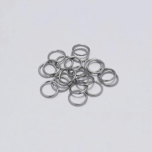 30–200 Stück 3–25 mm Edelstahl-Spaltring, offene Einzelschlaufen, Biegeringe, Verbindungsstücke für die Herstellung von DIY-Schmuckstücken, Zubehör-1,0 x 8 mm, 200 Stück von YOGAES