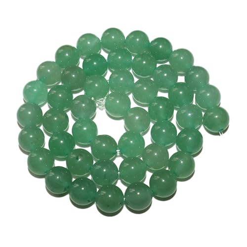 4 6 8 10 mm natürliche schwarze Lava-Tigerauge-Achat-Jade-Massenperlen aus losem Stein zum Selbermachen von Armbändern und Halsketten, Schmuckmaterial – grüner Aventurin – 8 mm, 45 Stück Perlen von YOGAES