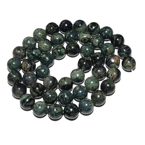 4 6 8 10 mm natürliche schwarze Lava-Tigerauge-Achat-Jade-Massenperlen aus losem Stein zum Selbermachen von Armbändern und Halsketten, Schmuckmaterial - grüner Malachit - 4,0 mm, 90 Stück Perlen von YOGAES