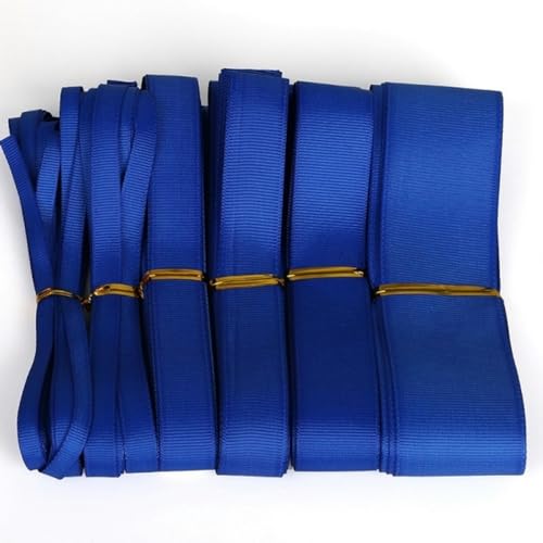 5 Yard/Lot 7 mm 10 mm 15 mm 20 mm 25 mm 38 mm Ripsband für Hochzeit, Party, Dekoration, DIY, Geschenkpapier, Weihnachtsbänder, Bänder, Blau, 7 mm von YOGAES