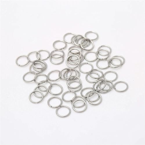 50–200 Stück offene Biegeringe aus Edelstahl zur Schmuckherstellung, Verbindungsstücke, Spaltringe, Zubehör, DIY-Schmuckzubehör, 0,7 x 5 mm, 200 Stück von YOGAES