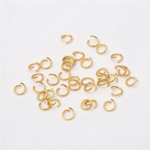 50–200 Stück offene Biegeringe aus Edelstahl zur Schmuckherstellung, Verbindungsstücke, Spaltringe, Zubehör, DIY-Schmuckzubehör, Zubehör, 0,5 x 3,5 mm, 200 Stück von YOGAES