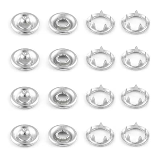 50 Satz/Los 9,5/11 mm Druckknopf-Nieten aus Eisen zum Selbermachen, Nähen, Basteln, Ornamentherstellung, Anbringen von Kleidungstaschen, Rhodium, 11 mm 50 Satz/Los 9,5/11 mm Druckknopf-Nieten aus Eisen zum Selbermachen, Nähen, Basteln, Ornamentherstellung, Anbringen von Kleidungstaschen, Rhodium, 11 mm von YOGAES