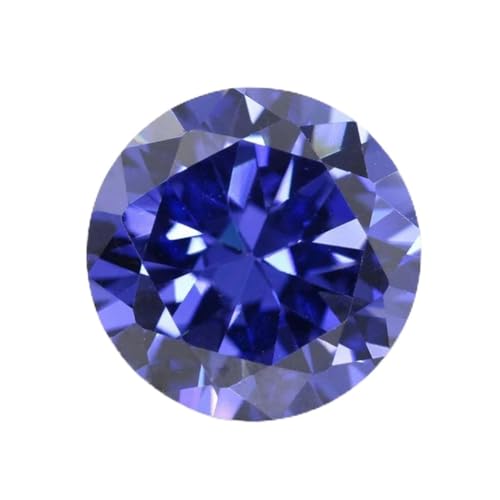 5A Zirkonia-Stein, mehrfarbig, runde Form, Brillantschliff, lose CZ-Steine, synthetische Edelsteine, Perlen für Schmuck, 0,8–12 mm, AAAAA-Tanzanite-CZ-10,0 mm, 10 Stück von YOGAES