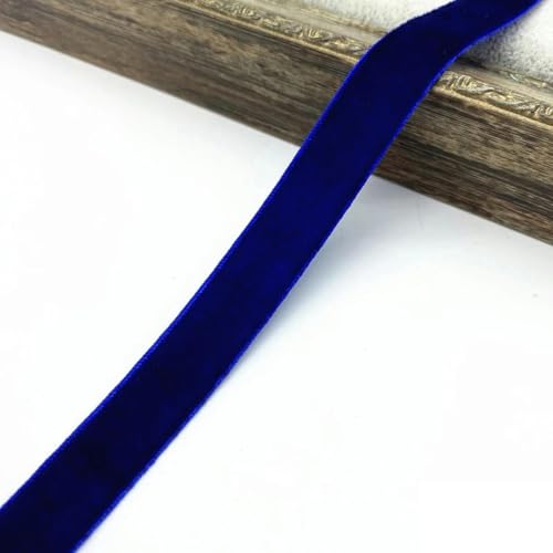 6–38 mm Samtband, Hochzeits- und Partydekoration, handgefertigtes Band, Geschenkverpackung, Haarschleife, DIY-Weihnachtsband-02 Blau-6 mm, 5 Yards von YOGAES