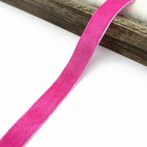 6–38 mm Samtband, Hochzeits- und Partydekoration, handgefertigtes Band, Geschenkverpackung, Haarschleife, DIY-Weihnachtsband-15 Hellrosa-6 mm, 5 Yards von YOGAES