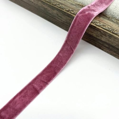 6–38 mm Samtband, Hochzeits- und Partydekoration, handgefertigtes Band, Geschenkverpackung, Haarschleife, DIY-Weihnachtsband-16 Mauve-38 mm, 2 Yards von YOGAES