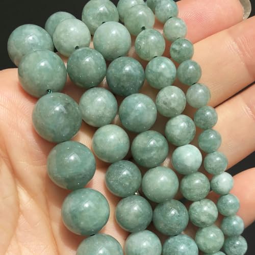 Dunkelblaue Jade-Chalcedon-Perlen zur Schmuckherstellung, Naturstein, runde, lose Abstandsperlen, DIY handgefertigte Armbänder, 4/6/8/10/12 mm-1–12 mm (ca. 30 Stück) von YOGAES