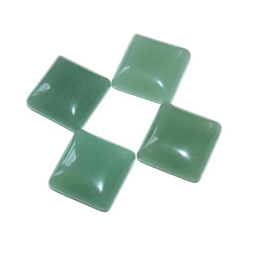 Natürliche quadratische Tigerauge-Jade-Steinperlen, Kamee, Schmuckherstellung, DIY-Zubehör, Halskettenmaterial, 16 mm, 10 Stück/Los, grüner Aventurin, 16 mm von YOGAES