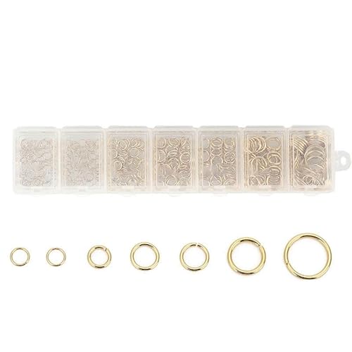 Schmuckherstellungsset, Set mit Box, offene Biegeringe aus Edelstahl, Karabinerverschlüsse, Ohrringhaken für Armbandzubehör, Halskettenzubehör, Set 5 von YOGAES