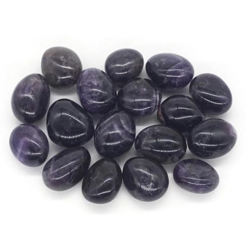 Trommelsteine, Großhandel, natürliche Amethyst- und Malachit-Edelsteine, poliert, Reiki-Heiledelstein, lose Sammlung, Amethyst, 1 Stück von YOGAES