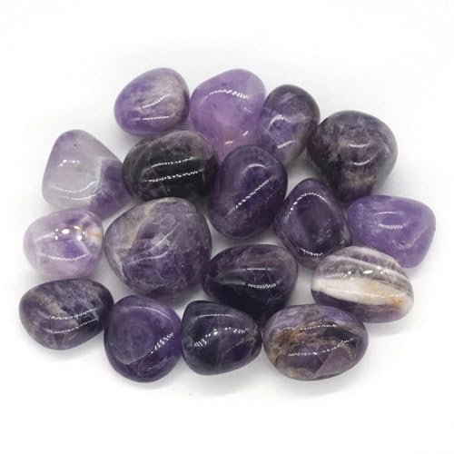 Trommelsteine, Großhandel, natürliche Amethyst- und Malachit-Edelsteine, poliert, Reiki-Heiledelstein, lose Sammlung, Amethyst-O-1 Stück von YOGAES