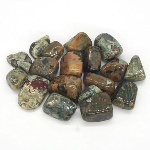 Trommelsteine, Großhandel, natürliche Amethyst- und Malachit-Edelsteine, poliert, Reiki-Heiledelstein, lose Sammlung, Grüner Regenwald, 1 Stück von YOGAES