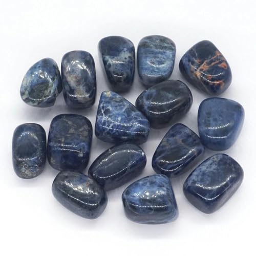 Trommelsteine, Großhandel, natürliche Amethyst- und Malachit-Edelsteine, poliert, Reiki-Heiledelstein, lose Sammlung, blauer Sodalith, 100 g von YOGAES