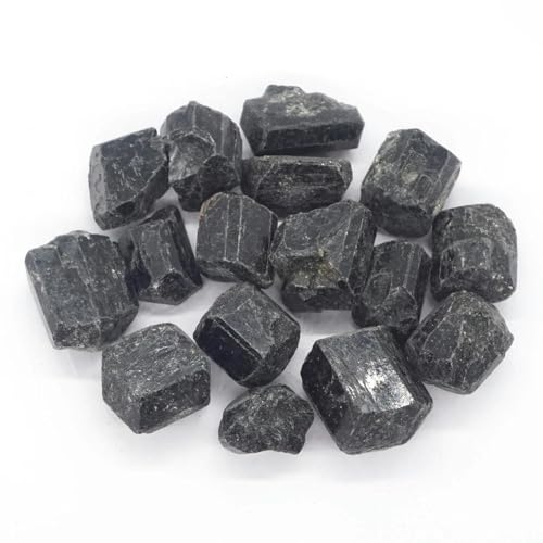 Trommelsteine, Großhandel, natürliche Amethyst- und Malachit-Edelsteine, poliert, Reiki-Heiledelstein, lose Sammlung, schwarzer Turmalin, 100 g von YOGAES