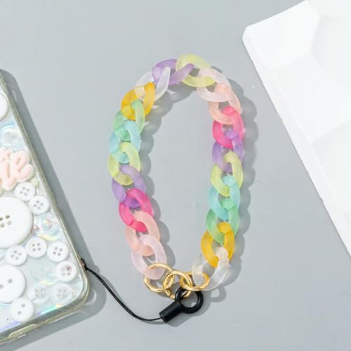 YOGAYE Acryl Perlen Handy Kette Anti-Verlust Handy Lanyard Armband Für Telefon Hängen Schnur Band Schmuck von YOGAYE