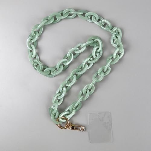 YOGAYE Bunte Acryl-Kette, Handy-Lanyard, 80 cm, hängender Hals, Handy-Hüllen, Ketten, Riemen, Zubehör, Damen-Schmuck von YOGAYE