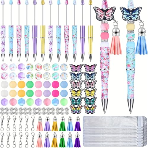 YOGOTEU Beadable Kugelschreiber, Perlen-Rollerball, Tintenstift, Perlenstift, Geschenk für Kinder, Studenten, Büro, Schule, Zubehör, Perlenstift, wie beschrieben von YOGOTEU