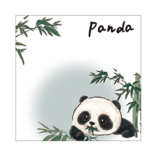 YOGOTEU Cartoon Panda Sticky Note Pad Adhesive Message Notes Tearable 50 Sheets School Stationery for Student Teacher Child Gift Strong Adhesive Message Notes Greedy von YOGOTEU