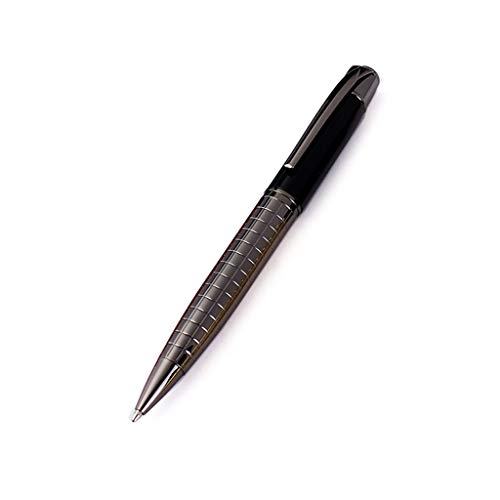 YOGOTEU Luxus Metall Gravur Twist Kugelschreiber Business Tintenroller Business Pen Mine, schwarz von YOGOTEU