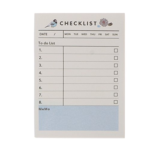 YOGOTEU Selbstklebende Notizpapiere Pocket Checkliste Notizblock Täglicher Notizblock liniert für Schüler Tagesplanung Selbstklebende Notizen Haftnotizen Notizbuch Memo Pad Papier Aufkleber Notizblock von YOGOTEU