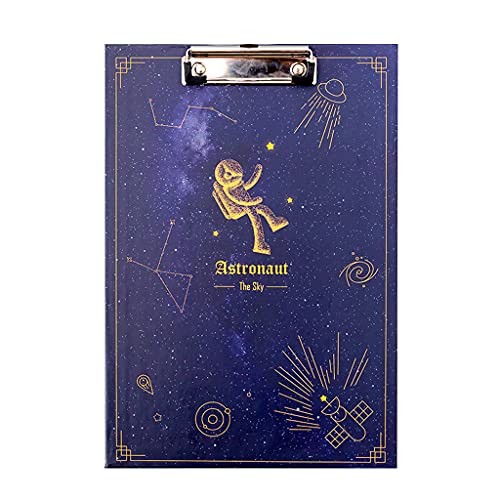 YOGOTEU Starry for Sky Serie Schreibtafel Klemmbrett für Büro Schule Hartfaserplatte A4 Papierblock Pappordner Halter für Writin File Holder Airman von YOGOTEU