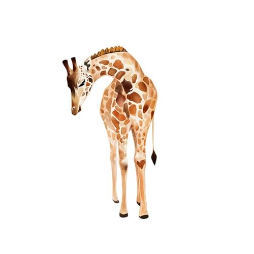 Safari Wandtattoo Set Große Giraffe mit tropischen Vögeln 80,4 x 146,6 cm Kinderzimmer Dekoration von YOITS