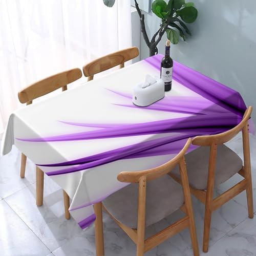 YOIUE Tischdecke Abwaschbar Rechteckig,137x183cm,Polyester Tischtuch Tafeldecke Ornamente Schmutzabweisend Pflegeleicht,lila blumenhintergrund von YOIUE