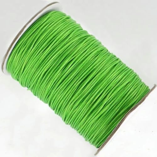 0,5/1/1,5/2 mm Wachsschnur, umweltfreundlich, poliert, 200 Yards, Armband aus gewachstem Polyesterfaden – Grün – 0,8 mm (200 Yards) von YOLNEY