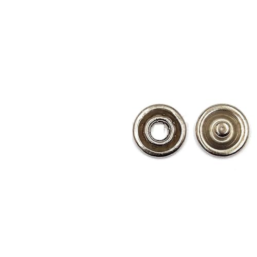 10–50 Sets 7,5/9,5/11 mm Metallzinken-Druckknopf-Ringnieten Verschlüsse für Kleidung, Kleidungsstücke, Nähtaschen, Schuhe-Hellrosa-7,5 mm, 10 Stück von YOLNEY