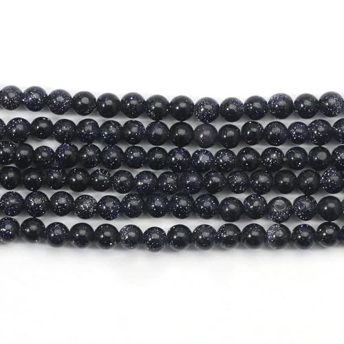 2 3 4,0 mm kleine Perlen aus Naturstein, Lapislazuli, Howlith, Tigerauge, Malachit, Aventurin, Steinperlen zur Herstellung von Taillenperlen und Ketten – blauer Sandstein – 2 mm, 175 von YOLNEY