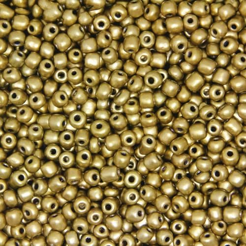 2 mm, 3,0 mm, 4,0 mm, einfarbig, tschechische Glasperlen, runde Kristallperlen für Kinder, Schmuckherstellung, DIY-Zubehör, glänzendes Gold, 4,0 mm, 100 Stück von YOLNEY