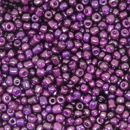 2 mm, 3,0 mm, 4,0 mm, einfarbig, tschechische Glasperlen, runde Kristallperlen für Kinder, Schmuckherstellung, DIY-Zubehör – einfarbig, tiefviolett – 2 mm, 800 Stück von YOLNEY