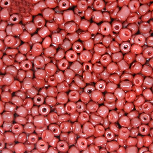 2 mm, 3,0 mm, 4,0 mm, einfarbig, tschechische Glasperlen, runde Kristallperlen für Kinder, Schmuckherstellung, DIY-Zubehör – einfarbiges Jujube-Rot – 4,0 mm, 100 Stück von YOLNEY