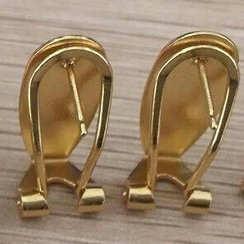 20 Stück silberne Fingernagel-Ohrstecker für Ohrringe aus einheimischen Perlen, Schmuckzubehör, Messingmaterial, Gold von YOLNEY