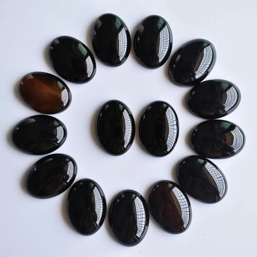 20 teile/los Großhandel 18x2 5mm 2020 natürliche stein gemischt Oval teardrop perlen für schmuck machen-natürlichen schwarzen onyx von YOLNEY