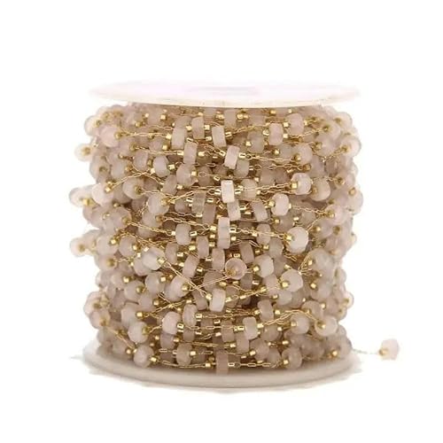 3,0 mm facettierte Kugel Kristallglasperlen Edelstahlkette Großpackung mit Spule zum Basteln von DIY-Halsketten, Armbändern und Schmuckherstellung-3,0 mm_s-2 m von YOLNEY