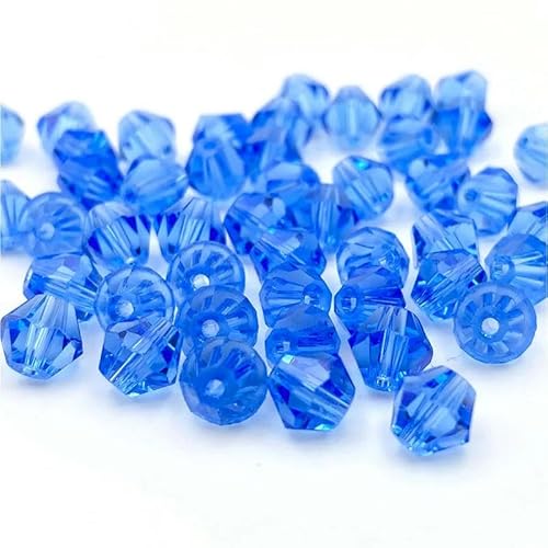 3/4/6 mm Doppelkegel-Kristallperlen, Glasperlen, lose Abstandsperlen zur Schmuckherstellung, DIY-Armband, Halskettenzubehör-05–4,0 mm (ca. 90 Stück) von YOLNEY