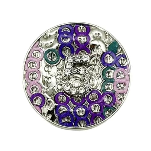 6 Stück 23,0 mm Metallperle Fünf-Buchstaben-Blumen-Nähknopf für Kleidungsmantel-Rock-Accessoires Gold-T-23,0 mm von YOLNEY