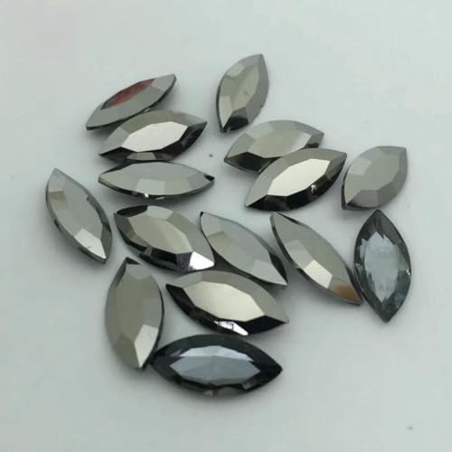 Fancy Stone Colors Pointback Horse Eye Glaskristalle Strasssteine 3x6 4x15 5x10,6x12,7x15,9x18,13x27,17x32mm-Jet Hematite-17x32mm 70St von YOLNEY