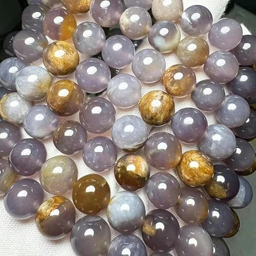 Großhandel natürliche AAA rauchig lila Opal Chalcedon glatte runde Perlen für Schmuck machen DIY-12–13,0 mm-1 Armband von YOLNEY