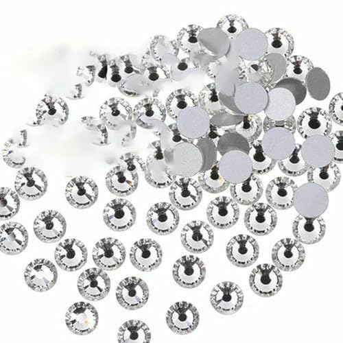 Kristall Flatback Glas Strass Diamant Design Mini Glitter Strass Maniküre Schönheit Zubehör Dekorationen Für Nagel Kunst-SS3 Klar NOHF von YOLNEY